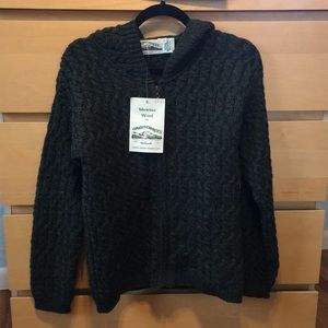 NWT 100% Merino Wool Aran Sweater Made in Ireland